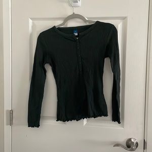 Dark Green Henley Shirt